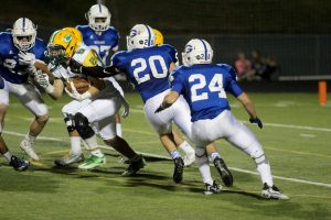 Action from last season's state semifinal game. Carroll will be at Goddard again tonight