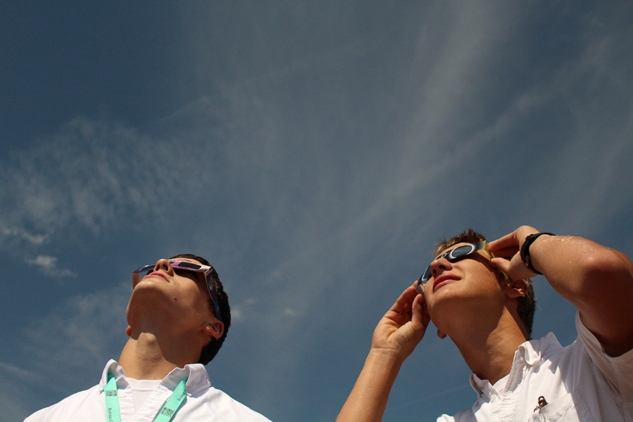 Solar Eclipse Viewing from Bishop Carroll