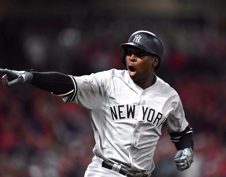 Yankee Shortstop Didi Gregorius celebrating a home run