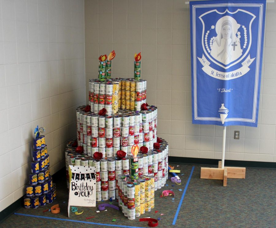 St.Teresa of Calcutta Community  won second in the can sculpture contest. 