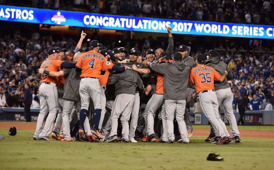 Chaos ensued after the last out of the World Series