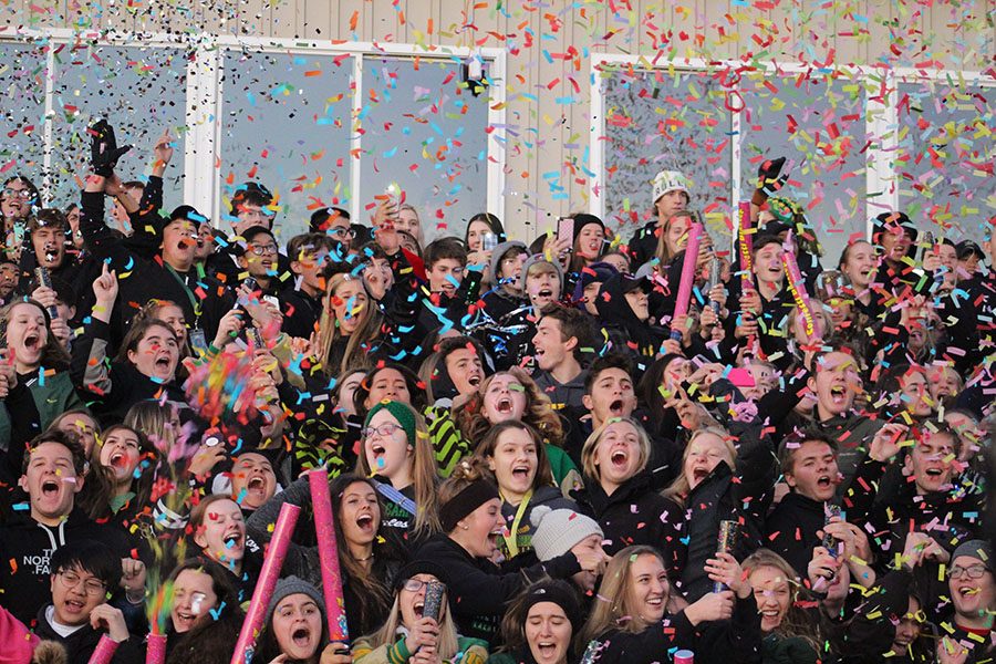 BC students were fired up during the Homecoming victory over Kapaun. 